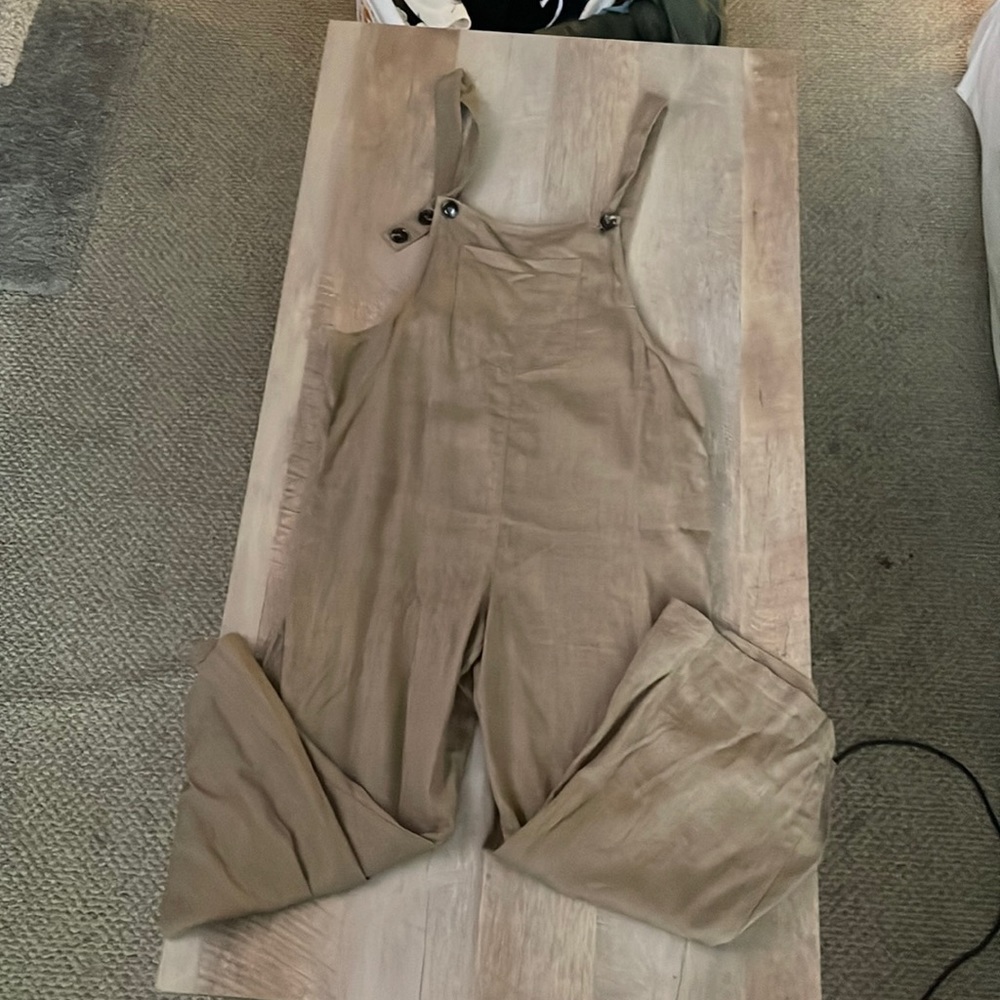 Lulus Torrey Olive Green Wide-Leg Overalls